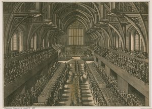 II. Jakab koronázási bankettje 1685-ben a londoni Westminster Hallban alkotó: English School