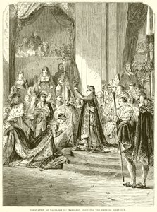 I. Napóleon megkoronázása: Napóleon Josephine császárné koronázása alkotó: English School