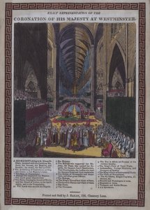 Őfelségének [azaz III. György] koronázása Westminsterben (színes fametszet) alkotó: English School