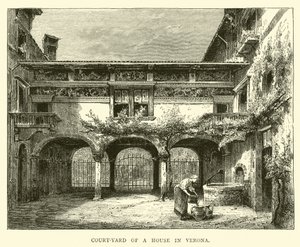 Hof eines Hauses in Verona