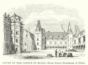 A blois-i kastély udvara (metszet) alkotó: English School