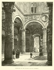 A Palazzo Vecchio udvara, Firenze alkotó: English School