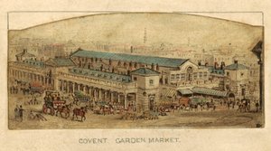 Covent Garden Market, London (wc papíron) alkotó: English School