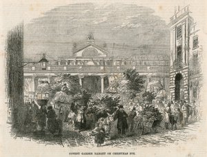 Covent Garden Market, London, karácsony estéjén alkotó: English School