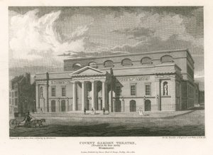 Covent Garden Színház, Westminster, London (metszet) alkotó: English School