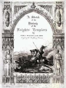 A templomos lovagok történetének vázlatának borítója, James Burnes alkotó: English School