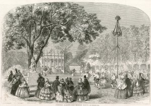 Cremorne Gardens, London, a májusfa-tánc alkotó: English School