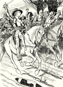 Cromwell csatába vezeti vasasait (lithó) alkotó: English School