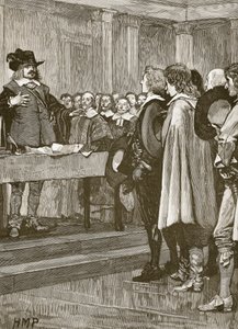 Cromwell megtagadja a koronát, illusztráció a Cassells Illustrated History of Englandből (szépia fotó) alkotó: English School
