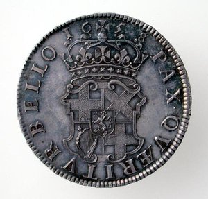 Oliver Cromwell koronája (1599-1658), londoni pénzverde, 1658 (háton) (ezüst) (előlapját lásd: 168061) alkotó: English School