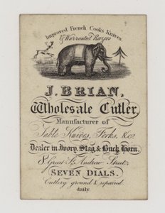 Cutler, J Brian, kereskedelmi kártya alkotó: English School