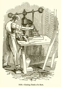 A fűrész fogainak vágása alkotó: English School