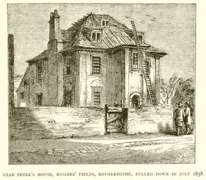A Rotherhithe-i Hughes Fields-i Czar Peters House-t 1858 júliusában lebontották alkotó: English School