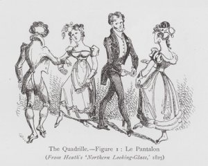 Tánc: A Quadrille, 1. ábra, Le Pantalon (litho) alkotó: English School