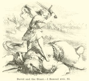 Dávid és az óriás, 1 Sámuel, xvii, 51 alkotó: English School