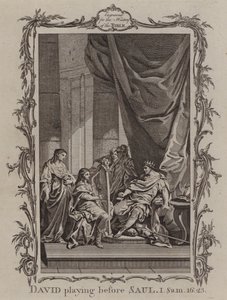 Dávid játszik Saul előtt (metszet) alkotó: English School