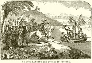 De Soto partra száll csapataival Floridában alkotó: English School