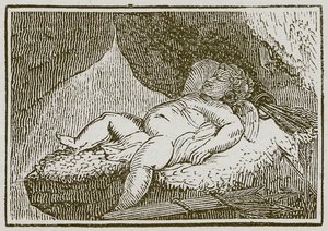 Halál és Ámor (metszet) alkotó: English School