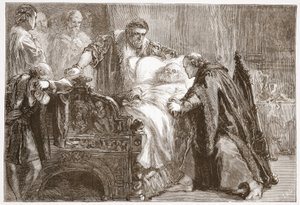 Bölcs Frigyes szász választófejedelem halála, illusztráció: James Aitken Wylie (1808-1890) A protestantizmus története című könyvéből, pub. 1878 alkotó: English School