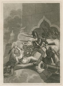 Tippoo Sahib halála Serigapatam ostrománál, India, 1799 alkotó: English School