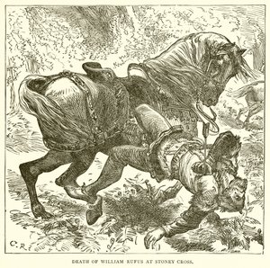William Rufus halála Stoney Crossnál alkotó: English School