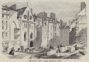 Párizs lerombolása, Cluny ókori kollégiuma (metszet) alkotó: English School