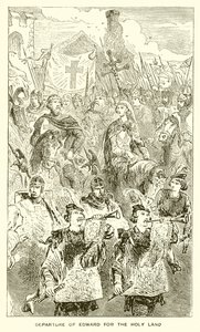 Edward elutazása a Szentföldre alkotó: English School