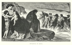 Médeia távozása (metszet) alkotó: English School