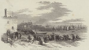 A küldöttség indulása Fokvárosból Angliába (metszet) alkotó: English School