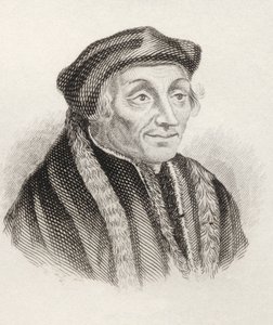 Desiderius Erasmus Roterodamus, a „Crabbes Historical Dictionary”-ből, 1825-ben megjelent (litho) alkotó: English School