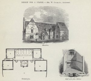 Tervezés istállóhoz (metszet) alkotó: English School