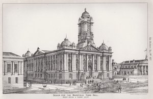 A wakefieldi városháza tervezése (metszet) alkotó: English School