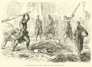 A felkelők fegyvereinek megsemmisítése, 1871. április alkotó: English School