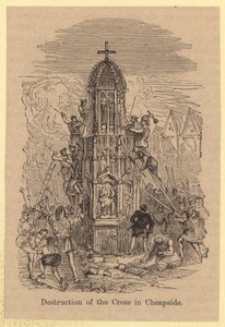 A kereszt megsemmisítése Cheapside-ban alkotó: English School