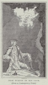 Dick Turpin a barlangjában (metszet) alkotó: English School