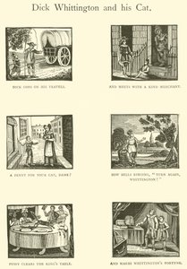 Dick Whittington és macskája (fametszet) alkotó: English School