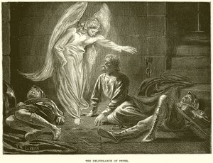 Die Befreiung des Apostels Petrus durch einen Engel des Herrn, aus dem Gefängnis des Königs Herodes ﻿ alkotó: English School