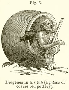 Diogenes a kádjában (A durvavörös kerámia magja) alkotó: English School