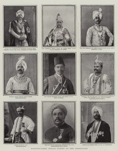 Tisztelt indiai vendégek a koronázáson, illusztráció a The Graphicból, 1902. június 28.