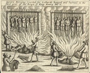 Különböző személyek a lollardok között (metszet) alkotó: English School