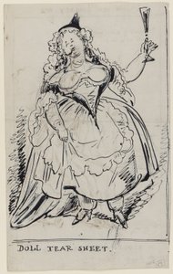 Doll Tear Sheet, 1825 körül (toll és tinta papíron) alkotó: English School