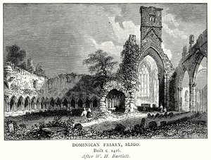 Dominikánus kolostor, Sligo (metszet) alkotó: English School