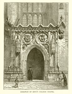 A Kings College kápolna bejárata alkotó: English School