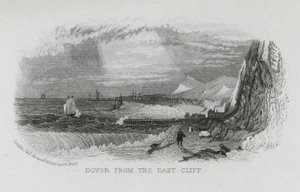 Dover az East Cliffről, Kent (metszet) alkotó: English School
