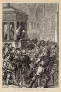 Dr. Bourne prédikál a St Pauls Crossnál alkotó: English School