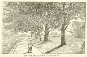 Dr. Johnson sétánya, Denton Hall (metszet) alkotó: English School