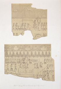 Rajz bika, erdő szarvasokkal és disznókkal, Kouyunjik, 12. tábla Ninivéből és maradványai, Austen Henry Layard (1817-94) 1849-ben megjelent alkotó: English School
