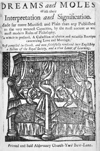 Álmok és vakondok, címlap, 1750 körül (fametszet) alkotó: English School