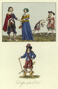 17. századi ruhák alkotó: English School