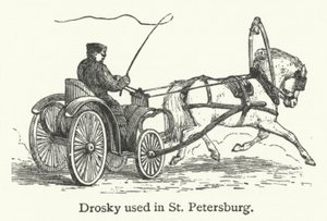 Droschke in St. Petersburg von English School